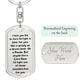 To My Sister | Dog Tag Keychain
